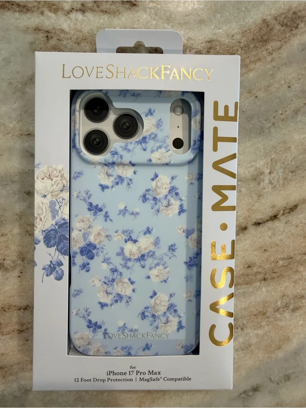 Case-Mate LoveShackFancy Light Blue Floral iPhone Case